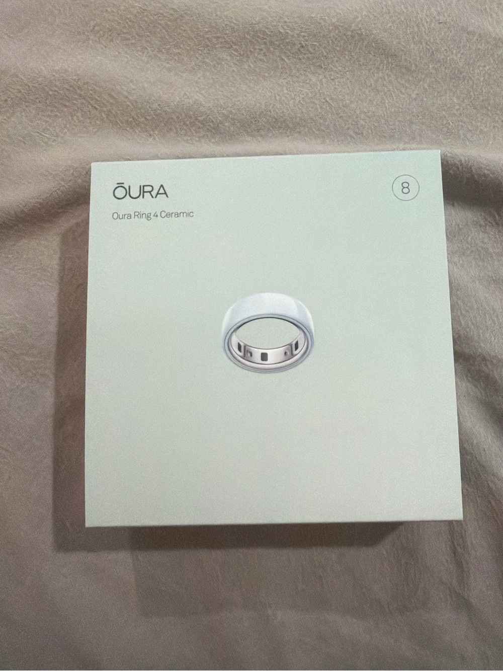 Oura Ring Ceramic 4th Gen - Size 8 Tide